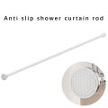 White 65-255cm Adjustable Stainless Steel Clothes Drying Rack No-Drill Telescopic Pole Curtain Rod for Balcony Bathroom. 