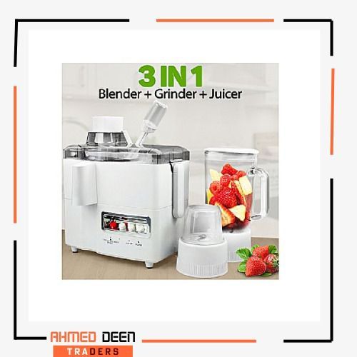 National Multi functional 3 in 1 Juicer Grinder and Blender Machine - Food Processor Heavy Motor with 2 Years Warranty