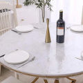 10pcs Fitted Round Tablecloth Transparent Waterproof Oil-Proof Table Cover Protector Cloth Dinning Table Table Covers Home.
