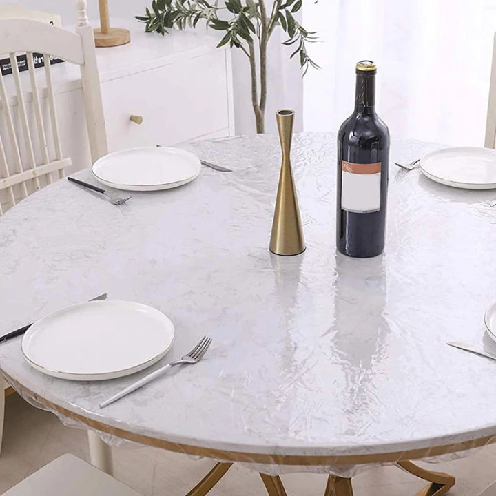 10pcs%20Fitted%20Round%20Tablecloth%20Transparent%20Waterproof%20Oil-Proof%20Table%20Cover%20Protector%20Cloth%20Dinning%20Table%20Table%20Covers%20Home%20-%20Image%204