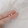 New Heart Stud Earrings for Women Hypoallergenic Daily Wear Minimalist Cute Star Silver Color Ear Girls Pierc Jewelry .