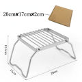 Outdoor Stainless Steel Stove Holder Camping Portable Folding Mini Barbecue Rack Pot Holder Baking Tray Holder. 