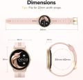 AGPTEK Smart Watch For Android and iOS Phones IP68 Waterproof Activity Tracker with Full Touch Color Screen Heart Rate Monitor Sleep Monitor - Pink By Alkaram Communication. 