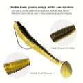50pcs/box Soft Fishing Lure with T Tail Spinner and Paddle Tail Worm Bait - Ideal for Catching Carp and Bass in Freshwater - Hig.