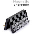 Magnetic Chess Set, Perfect for Training, Luxury Gold & Silver Set, Folding Board, Portable Travel Chess Board Game Sets. 