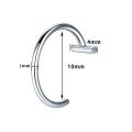 1pc Stainless Steel Nose Piercing Body Jewelry for Women Men, Fashion Simple Semicircular Hypoallergenic Nose Ring Lip Rings. 