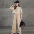New Spring Summer Teenager Girls Clothing Sets Children Short Tops T Shirt And Pants 2Pcs Kids Tracksuit 5 6 8 10 12 14 Years. 