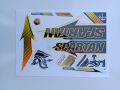 New 3D 2024 Latest Spartan Orange & Black Edition Top Quality Cricket Bat Sticker For Professional Players. 