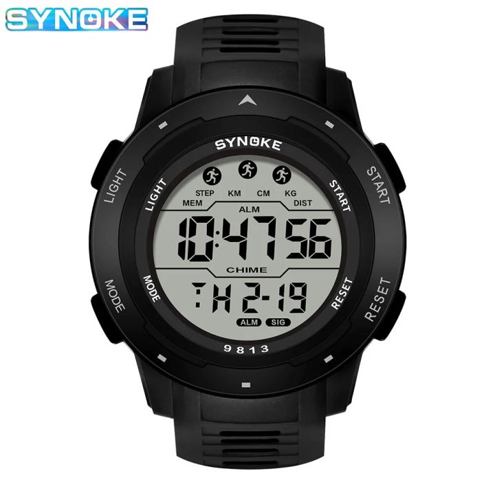 SYNOKE Men Digital Watch Sports Watches Timing Function Alarm Clock ...