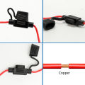 2Pcs/set Car Fuse Holder Mini Blade Adapter Splash-proof Box for 12V 10A in Line Cutoff Switch Socket Damp Proof Fuse Socket.