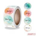 50-500pcs 1inch Blue Thank You Stickers For Envelope Sealing Labels Stationery Supplies Handmade Wedding  Decoration Sticker. 