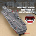 JJRC S19 RC Aircraft 2.4G Remote Control Battleship Boat RC Boat Auto Water Sensor Carrier Boat Toys  for Kids Boys. 