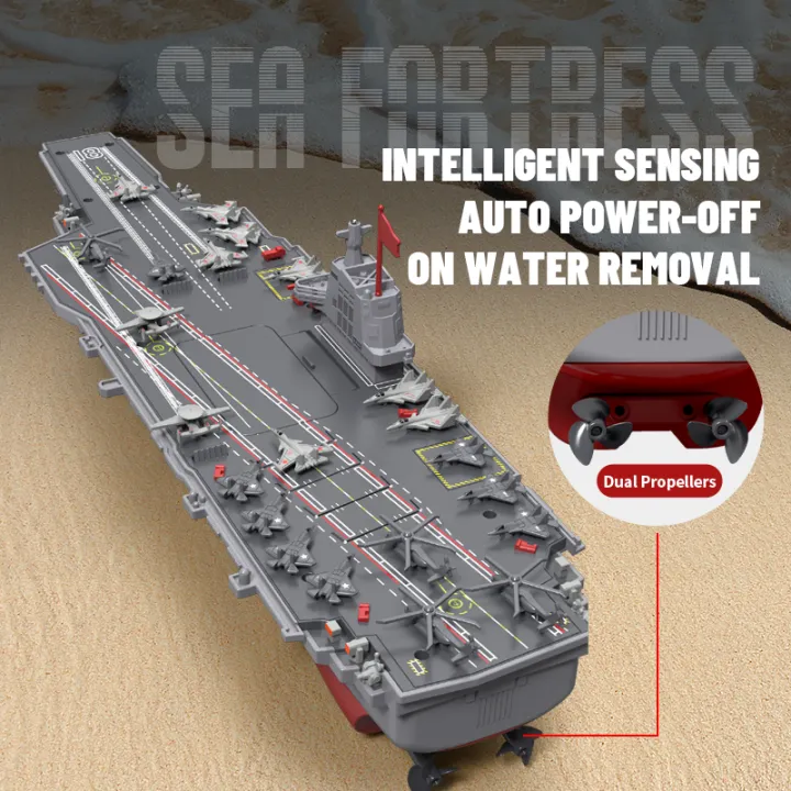 JJRC%20S19%20RC%20Aircraft%202.4G%20Remote%20Control%20Battleship%20Boat%20RC%20Boat%20Auto%20Water%20Sensor%20Carrier%20Boat%20Toys%20%20for%20Kids%20Boys%20-%20Image%202
