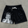 Summer Hot Selling 3D Printed Flame Printed Fashion Shorts Quick Drying Sweat Absorbing Sports Shorts New Fashionable Motorcycle. 
