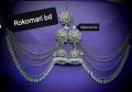 Gorgeous party wear antique silver earnings & tikli set for girls and women.. 