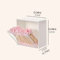 4pcs Plastic Wall Mounted Storage Boxes Dustproof Bathroom Organizer for Cotton Swabs Makeup Adhesive Small Jewelry Holder Box. 