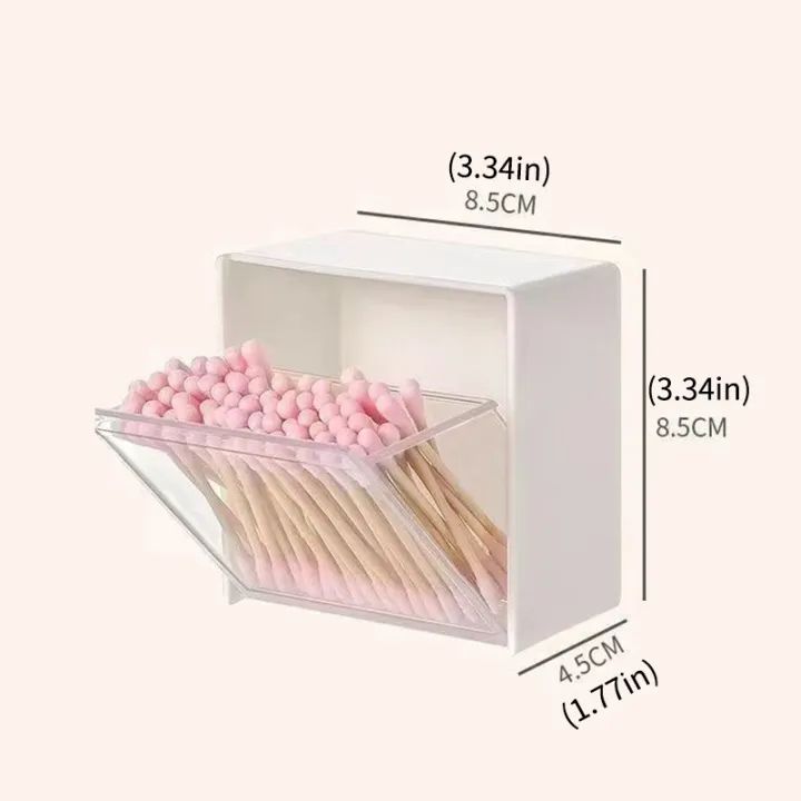 4pcs%20Plastic%20Wall%20Mounted%20Storage%20Boxes%20Dustproof%20Bathroom%20Organizer%20for%20Cotton%20Swabs%20Makeup%20Adhesive%20Small%20Jewelry%20Holder%20Box%20-%20Image%202