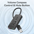 Vention USB External Sound Card USB to 3.5mm Audio Adapter USB to Earphone Microphone for Macbook Computer Laptop PS4 Sound Card. 