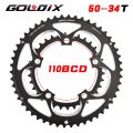 GOLDIX 110BCD Bicycle Chainring Double Disc 50-34T for Road Bike Crankset Compatible 9/10/11Speed Folding Bike Chain Wheel. 