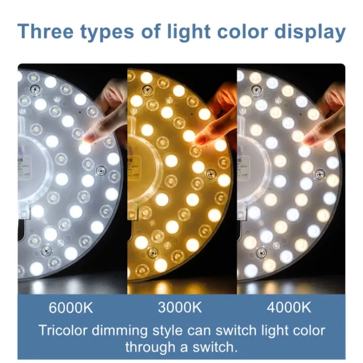 AC220V%20White/Tricolor%20Dimming%20LED%20Ring%20PANEL%20Circle%20Light%20%2036W%2024W%2018W%2012W%20Cold%20White%20Round%20Ceiling%20Board%20The%20Circular%20Lamp%20-%20Image%202