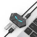 0.6CM/1.2M HUB 7-port Compatible USB2.0 Expansion Splitter Laptop Connect Hard Drive Computer TYPE-C Stable Transfer Data. 