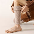 1 Pair Men Cozy Over-the-Knee Thermal Leg Warmers Soft Comfortable Casual Long Socks Solid Color High Quality Fashion Male Sock.