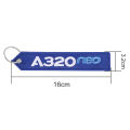 AIRBUS A380 Keychain Double-sided Embroidery A320 Aviation Key Ring Chain for Aviation Gift Strap Lanyard A350 Keychains. 