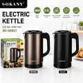 Sokany SK-09097 Premium Built Quality 0.8 Liter Electric Kettle 800W Fast Boiling Stainless Steel Electric Kettle, Cordless Tea Coffee Kettle with Auto Shut-Off, Lid can be removed completely, Small Compact for Hotel Home Office Dorm. 