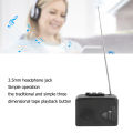 Cassette Player Cassette Player Retro Stereo 2 Charging Methods Portable Tape Player with Clear Speaker for Indoor Outdoor Black. 