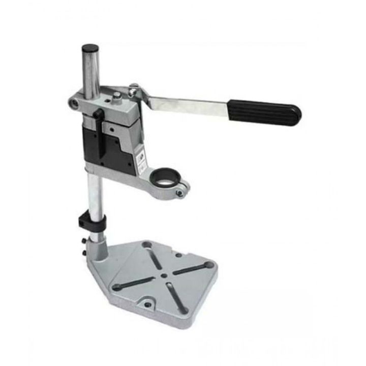 Drill Stand for Hand Drill, Universal Bench Clamp Drill Press Floor Stand Workbench Repair Tool for Drilling Collet Workshop,Single Hole Aluminum Base