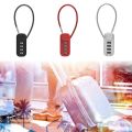 Portable Zinc Alloy 4 Digit Password Lock Wire Rope Anti-theft Backpack Zipper Lock Padlock Luggage Combination Lock Travel.