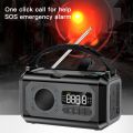 12000mAh Emergency Weather Radio with 2 Solar Panels Hand Crank Radio AM/FM/NOAA Weather Radio Reading Lamp for Outdoor Survival. 