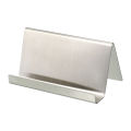 1/2Pcs Business Card Holder Brushed 304 Stainless Steel Desktop Name Cards Display Stand for Office Desk. 