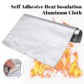 Heat-Resistant Fiberglass & Aluminum Foil Tape - Waterproof, Self-Adhesive for Car Heat Shielding | High-Temp Insulation. 