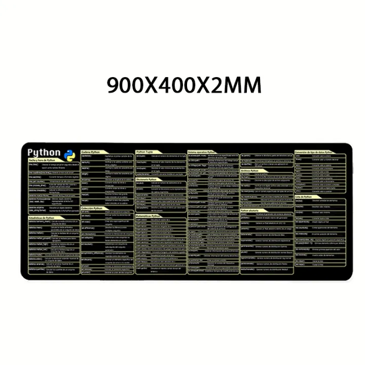 Spanish%20Python%20Programing%20Mouse%20Pad%20Desk%20Mat%20Office%20Software%20Excel%20Shortcuts%20Mousepad%20Personalized%20Extended%20by%20Office%20Users%20-%20Image%207