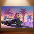 GTA 6 Poster Grand Theft Auto VI Game Poster Canvas Wall Art Painting Game Room Wall Decor Bedroom Wall Art Sticker Home Decor. 