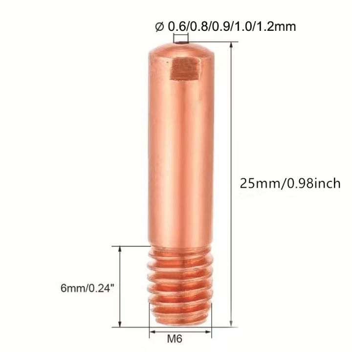 5/10PCS,%20Tip%20Gas%20Nozzle%20MB-15AK%20M6*25mm%20Welding%20%20Contact%20Tip%20Gas%20Nozzle%200.6/0.8/0.9/1.0/1.2mm%20For%20MB-15AK%2014AK%20MIG/MAG%20Part%20-%20Image%203