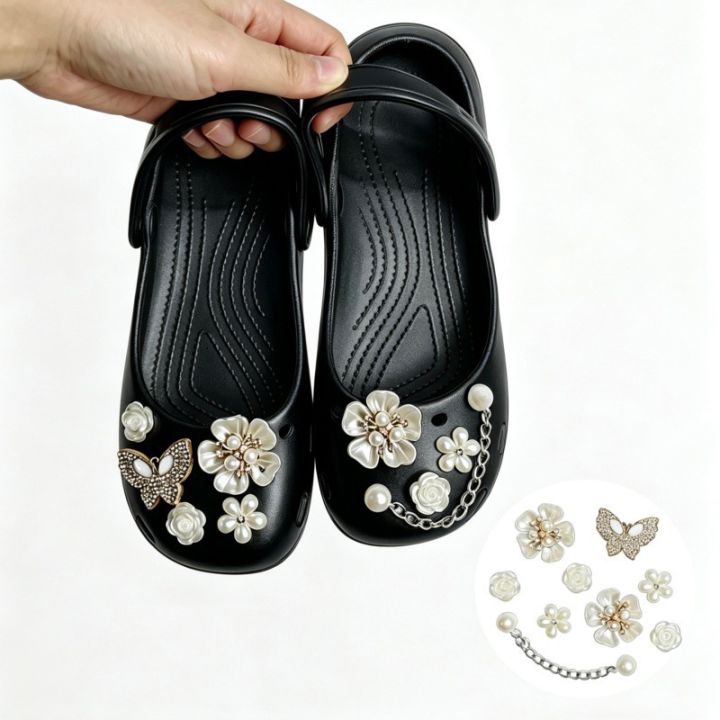Korean%20Style%20Sliver%20Metal%20Chain%20Shoes%20Charm%20Set%20Women%20Summer%202026%20Punk%20Metal%20Butterfly%20Clogs%20Accessories%20Women%20Clogs%20Decoration%20-%20Image%204