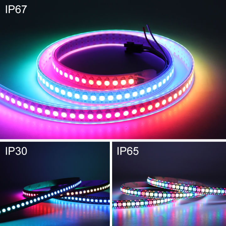 WS2812%20WS2812B%205050%20RGB-IC%20Smart%20LED%20Strip%20Individually%20Addressable%20IC%2030/60%20Pixels%20dc%205V%20SMD%20Tape%20Light%20Dream%20Color%20IP30/65/67%20-%20Image%206