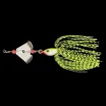 BURLE Spinner Fly Bait Rubber Jigs 2 Blades Spoon Lead Head Pike Fishing Lure.