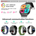 LAXASFIT New Curved Screen Women's Smart Watch 2.01'' AMOLED HD Touch Screen Bluetooth 5.3 Voice Call Men's Fitness Smart Watch.