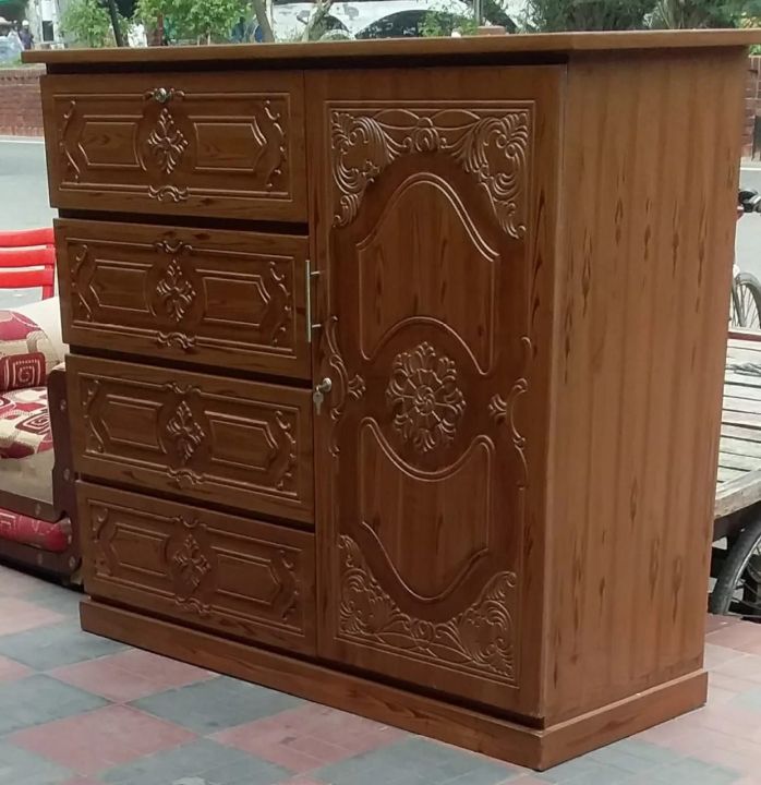 Standard Wardrop desing with 4 Drawer 1 Side part by Malaysian MDF
