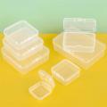 10pcs Plastic Box Rectangular Box Translucent Box Packing Box Storage Box Dustproof Solid Strong Jewelry Storage Case Container.