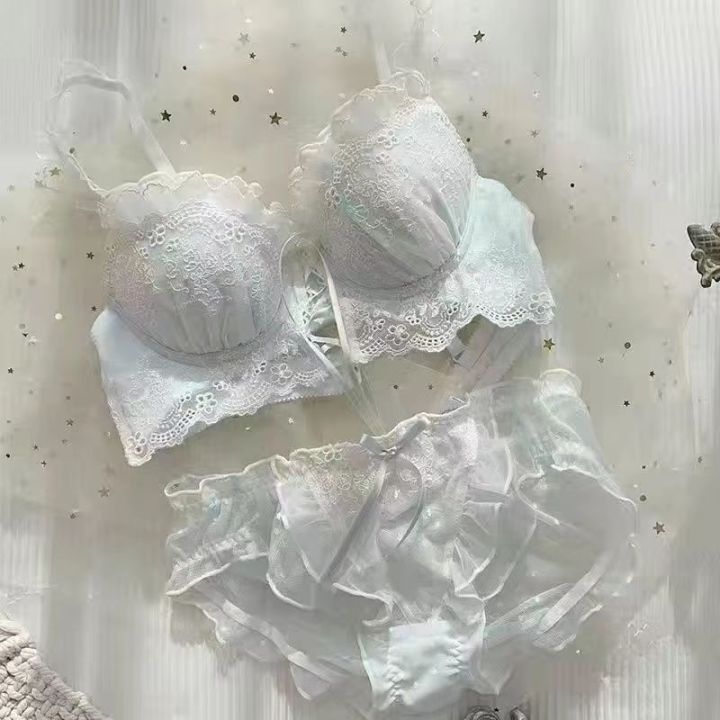 Sweet%20Japanese%20Ladies%20Bra%20Set%20Small%20Breasts%20Gathered%20Lace%20Mesh%20Sexy%20Bra%20Set%20Girls%20Court%20Lingerie%20Fairy%20Bra%20Lingerie%20-%20Image%207