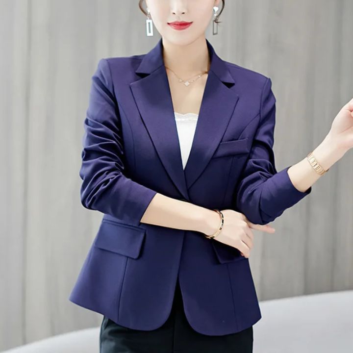 Women%20Korea%20Blazer%202025%20Formal%20Slim%20Black%20Blazers%20Office%20Lady%20Work%20Suit%20Pockets%20Jackets%20Coat%20Female%20Casual%20Short%20Blazer%20Femme%20-%20Image%204