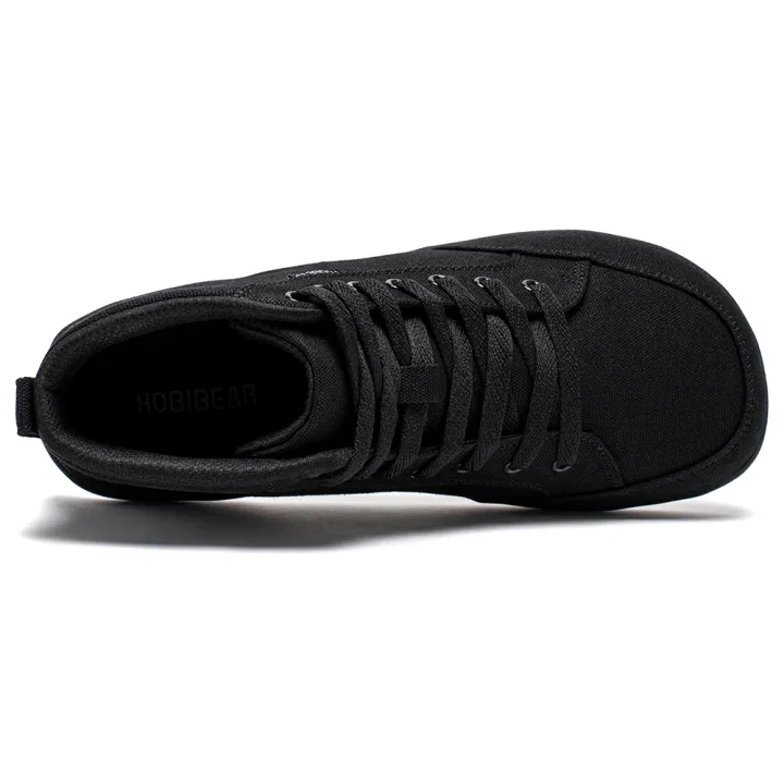 HOBIBEAR%20Mid-Top%20Barefoot%20Shoes%20Unisex%20Wide%20Toe%20Box%20Canvas%20Sneakes%20Zero%20Drop%20Lace%20Up%20Outdoor%20Walking%20Shoes%20-%20Image%204
