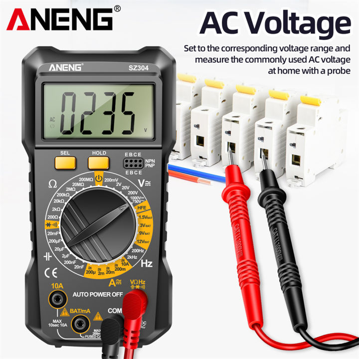 ANENG SZ304 Digital Multimeter AC/DC Voltmeter Ammeter Noncontact