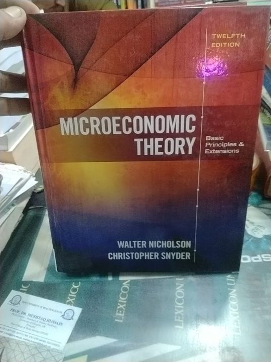 MicroEconomic Theory Basic principles and Extensions