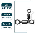 3 Way Swivels Fishing Crossline Swivel Saltwater 25~100Pcs Fishing Lures Ring Chain Connector Freshwater Trolling Catfish Rig.