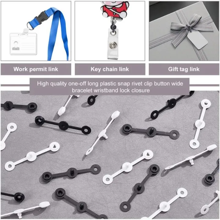 200%20Pcs%20Plastic%20Snap%20Button%20Keychain%20Connector%20Tab%20Snap%20Clip%20Button%20Fastener%20Wristbands%20for%20Wristbands%20Raincoats%20-%20Image%202